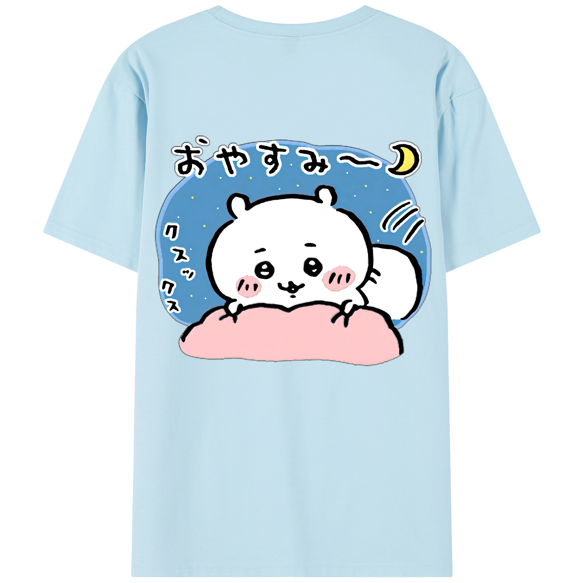 （画像用） ちいかわ ちいかわ Chii-kawa chiikawa 綿100％半袖Tシャツ（背面プリント）